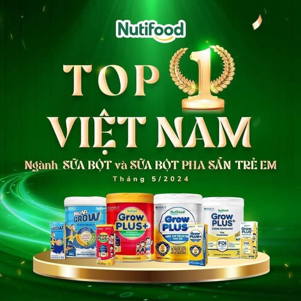 Nutifood vươn lên top 1 thị phần mảng sữa bột pha sẵn trẻ em tại Việt Nam