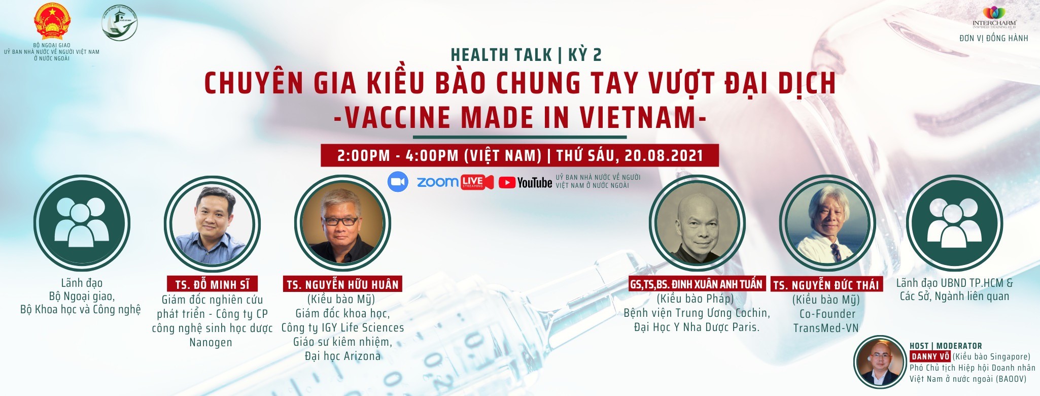 Tọa đàm trực tuyến về sức khỏe: “Chuyên gia kiều bào chung tay vượt qua đại dịch – Vaccine Made in Vietnam”