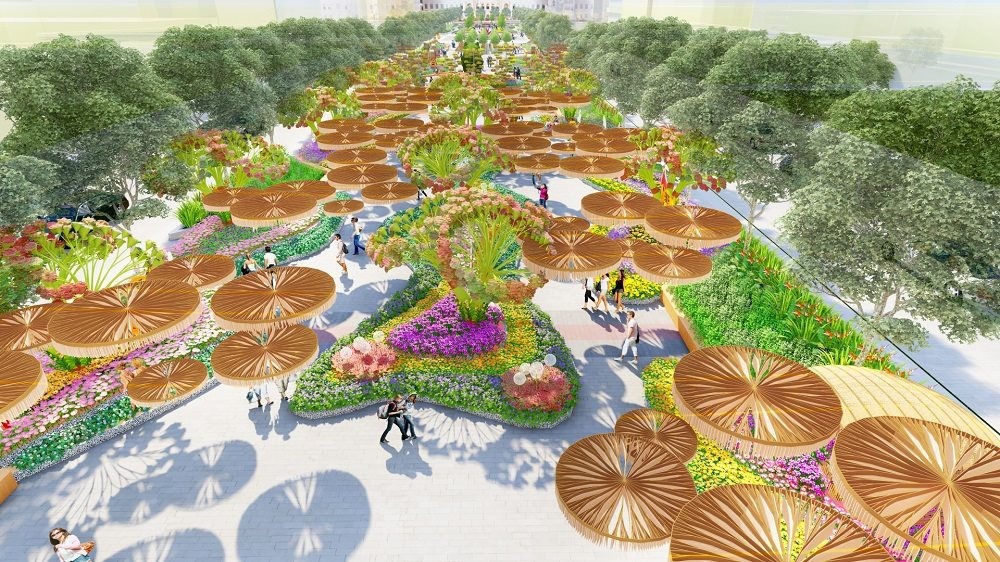 Đường hoa Nguyễn Huệ Tết 2022 ghi lại một "giai đoạn lịch sử" khó quên của TPHCM