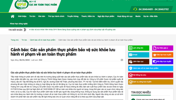 3 sản phẩm viêm âm tán Hoàng Cung, Giảm cân Hoàng Anh & Health Gain Tea Plus vi phạm về an toàn thực phẩm