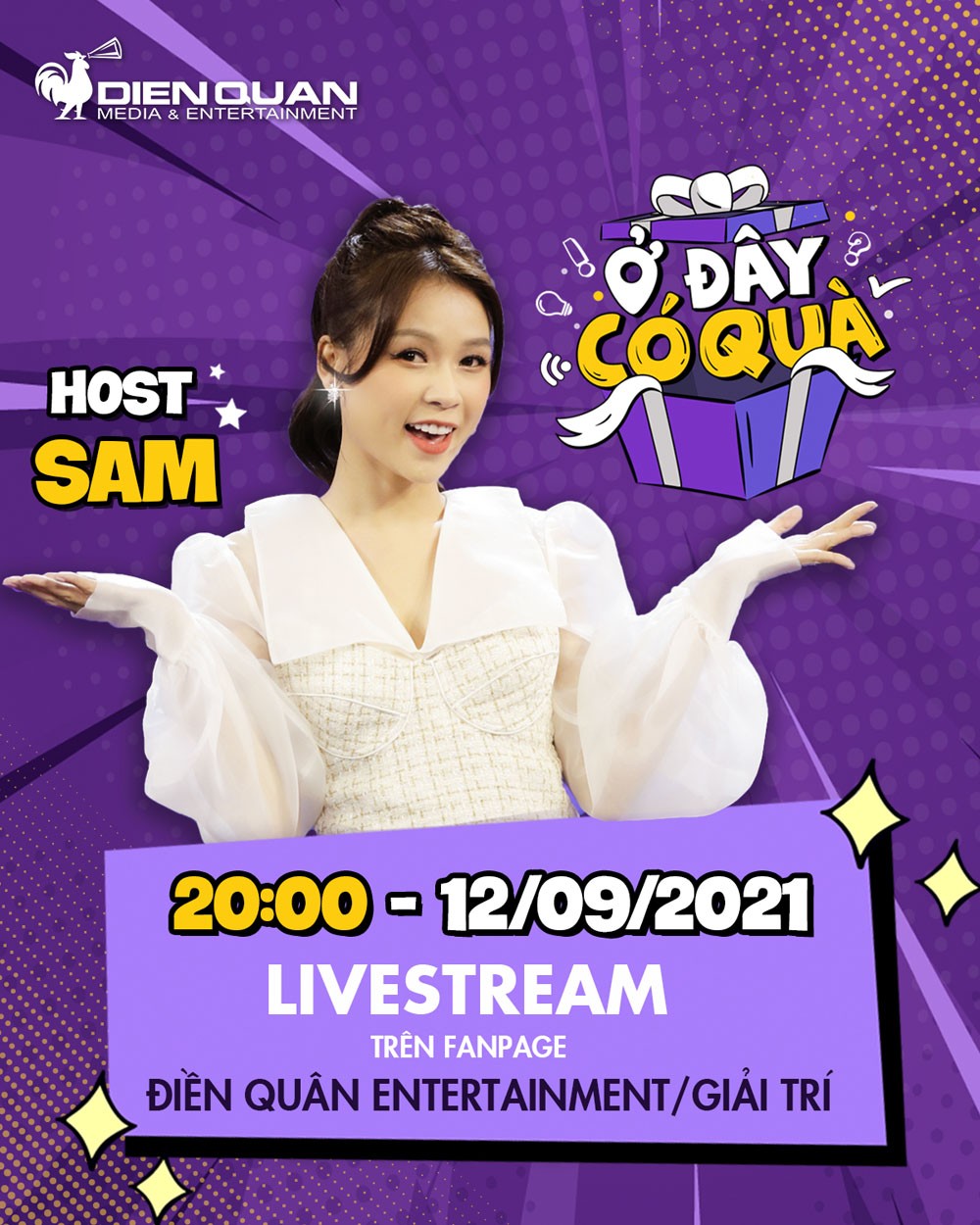 Sam “tái xuất” làm host quiz show “đố vui có thưởng” trên Facebook