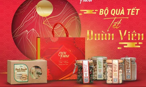 Cận cảnh Bộ quà Tết Đoàn Viên Đẹp - Sang - Tinh tế - Tốt Sức Khỏe của Eden Farm