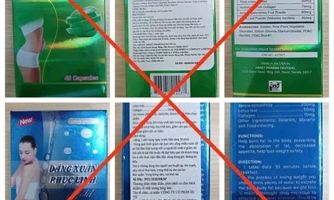 TPBVSK Dáng xuân Phục linh Gold và Best Slim Collagen có chứa chất cấm sibutramine