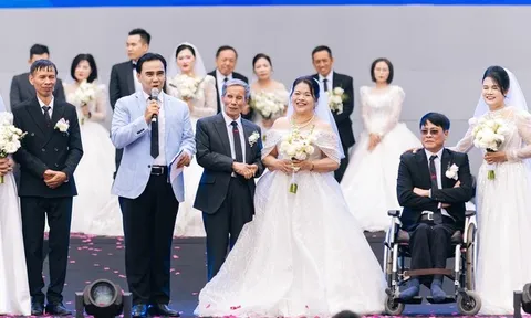 Những khoảnh khắc lễ cưới tập thể của 80 cặp đôi với chủ đề "Ngày chung đôi - Yêu là hạnh phúc"