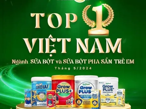 Nutifood vươn lên top 1 thị phần mảng sữa bột pha sẵn trẻ em tại Việt Nam