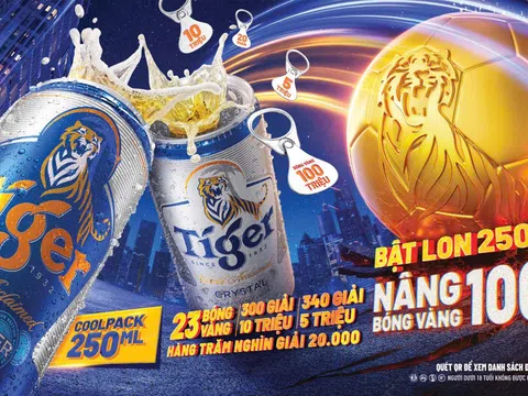 Chương trình khuyến mãi: Bật lon Tiger Beer 250ml, trúng vàng trị giá 100 triệu đồng