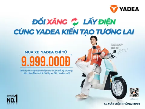 YADEA HỖ TRỢ NGƯỜI TIÊU DÙNG CHUYỂN ĐỔI PHƯƠNG TIỆN XANH