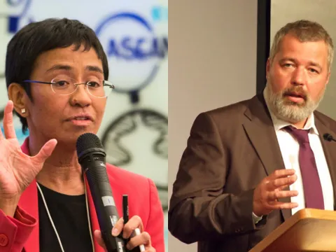 Giải Nobel Hòa bình 2021 vinh danh những nỗ lực bảo vệ tự do ngôn luận của hai nhà báo