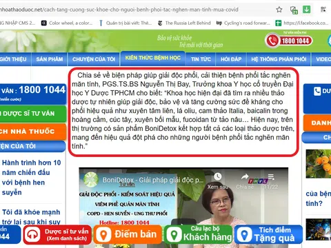 TPBVSK của Botania: "Chê" dịch vụ ở bệnh viện Trung ương để quảng cáo thực phẩm chức năng?