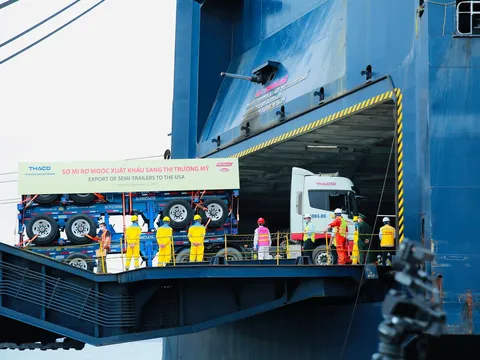 Tập đoàn Thaco xuất khẩu 870 sơmi rơmoóc đầu tiên sang thị trường Hoa Kỳ